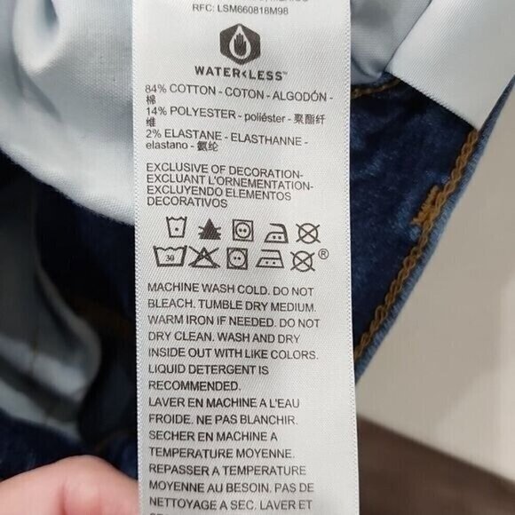 Levi's Jeans Mom Cropped Distressed Mid-rise Denizen Women's 0 - Picture 8 of 8